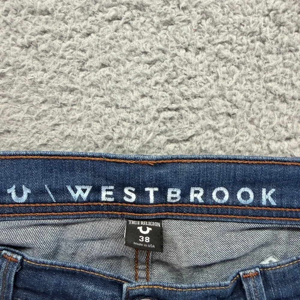 VTG True Religion Westbrook Rocco Jeans Men's 38x34 Blue Cotton Denim Skinny USA